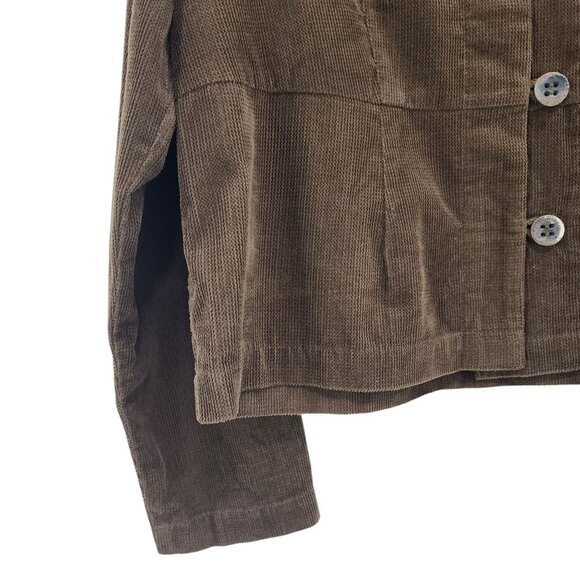 SuZen Women's 100% Linen Vintage Corduroy Button Front Jacket - M - Picture 3 of 8